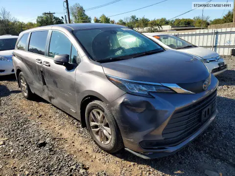 2021 Toyota Sienna Le VIN 5TDKRKEC1MS014991 фото 4