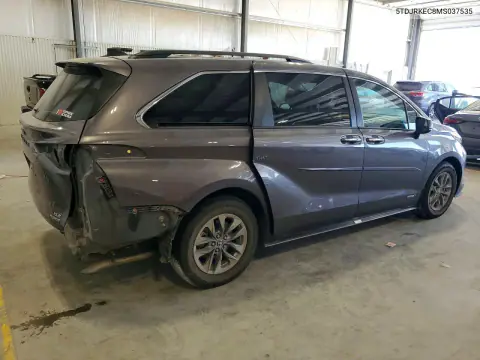 2021 Toyota Sienna Xle VIN 5TDJRKEC8MS037535 фото 3