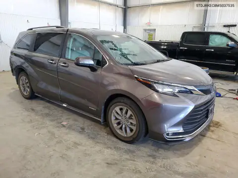 2021 Toyota Sienna Xle VIN 5TDJRKEC8MS037535 фото 4