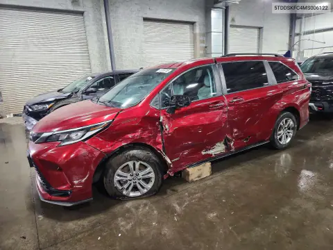 2021 Toyota Sienna Xse VIN 5TDDSKFC4MS006122 фото 1