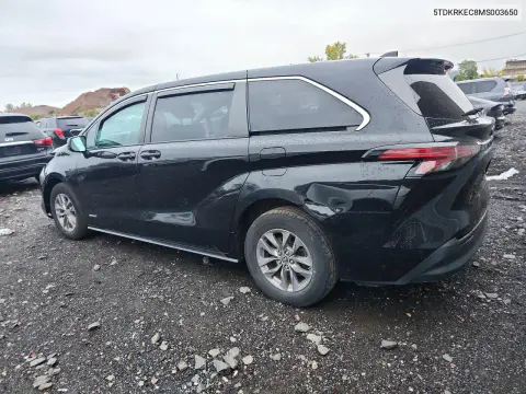 2021 Toyota Sienna Le VIN 5TDKRKEC8MS003650 фото 2