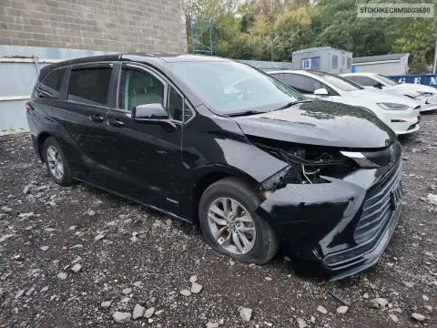2021 Toyota Sienna Le VIN 5TDKRKEC8MS003650 фото 4