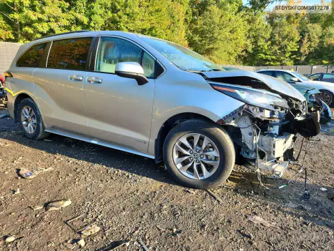 5TDYSKFC0MS017278 — 2021 Toyota Sienna, фото 4 с аукциона Copart, Передняя часть