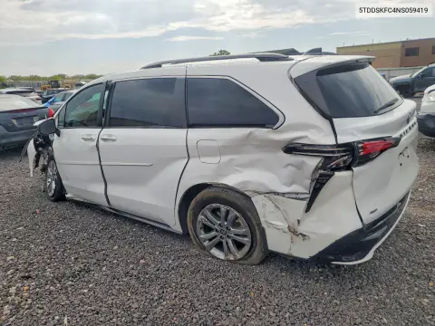 2022 Toyota Sienna Xse VIN 5TDDSKFC4NS059419 фото 2