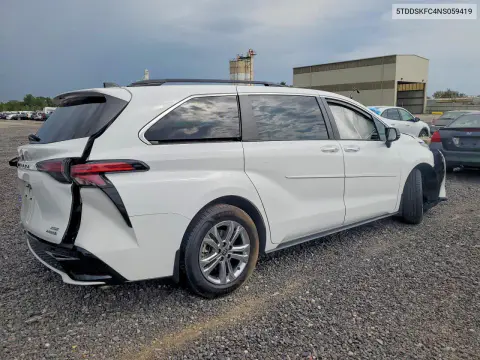 2022 Toyota Sienna Xse VIN 5TDDSKFC4NS059419 фото 3