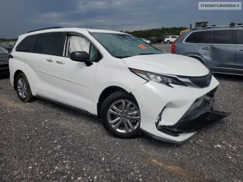 2022 Toyota Sienna Xse VIN 5TDDSKFC4NS059419 фото 4