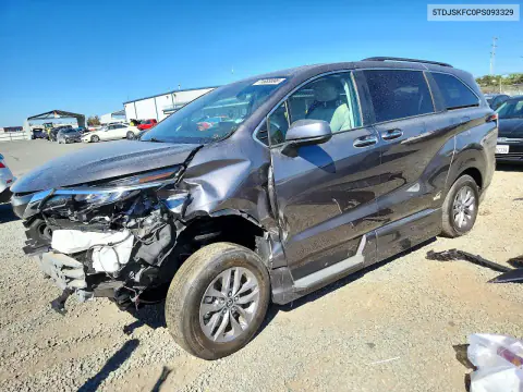 5TDJSKFC0PS093329 — 2023 Toyota Sienna, Передняя часть, фото до ремонта