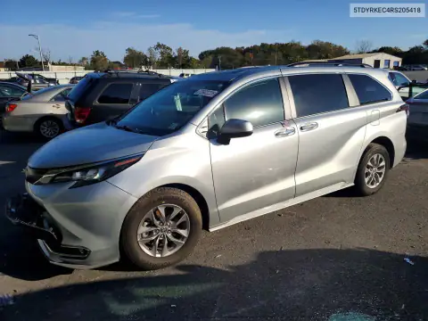 5TDYRKEC4RS205418 — 2024 Toyota Sienna, Передняя часть, фото до ремонта