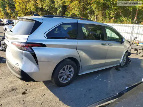 5TDYRKEC4RS205418 — 2024 Toyota Sienna, фото 3 с аукциона Copart, Передняя часть