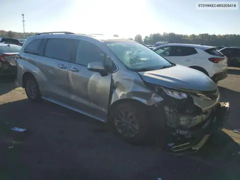 5TDYRKEC4RS205418 — 2024 Toyota Sienna, фото 4 с аукциона Copart, Передняя часть