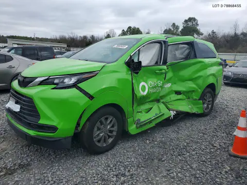 5TDKSKFC6RS127510 — 2024 Toyota Sienna, Сторона, фото до ремонта