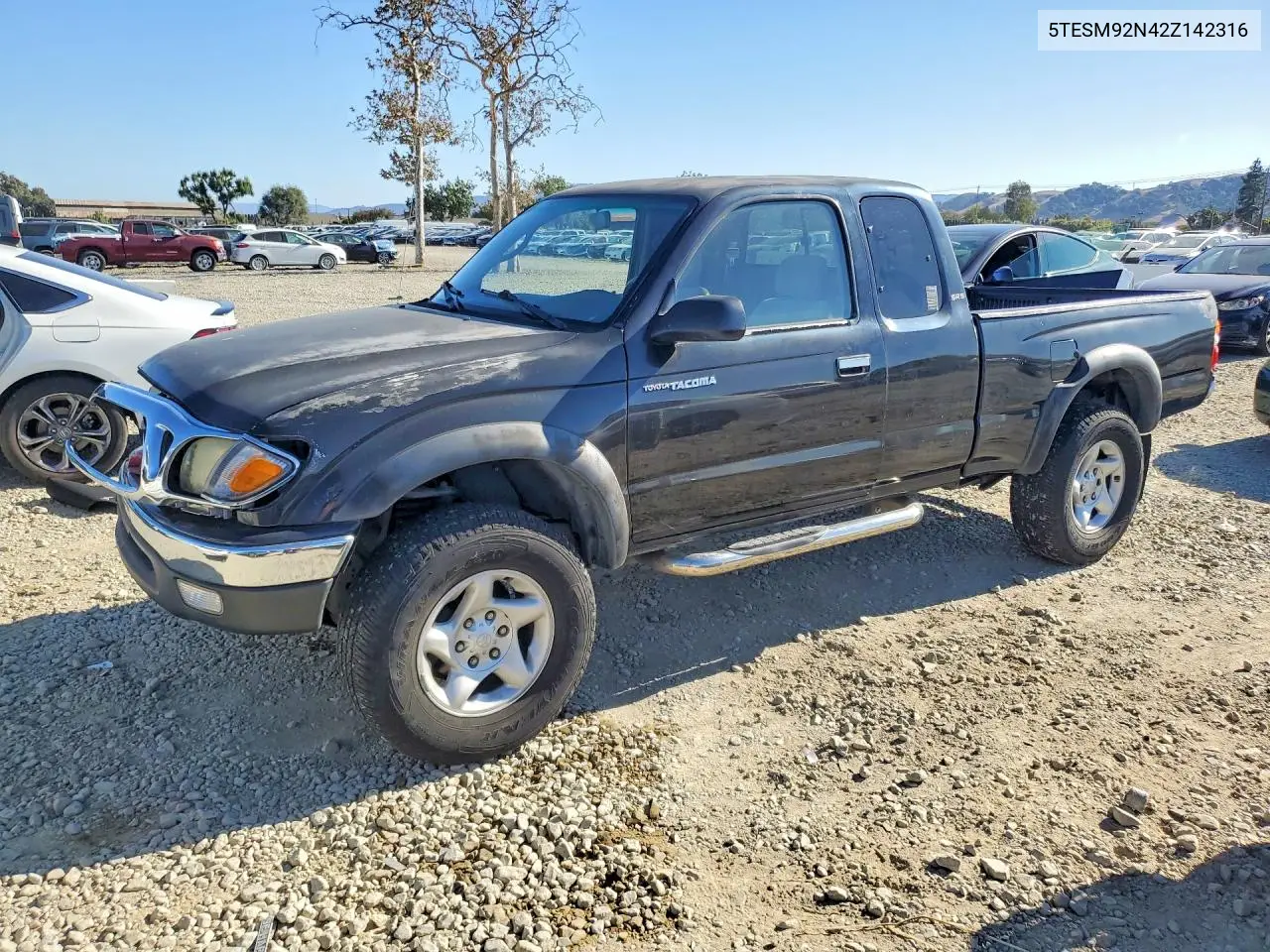 2002 Toyota Tacoma Xtracab Prerunner VIN 5TESM92N42Z142316 фото 1