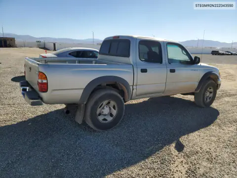 2002 Toyota Tacoma Double Cab Prerunner VIN 5TEGM92N22Z043550 фото 3