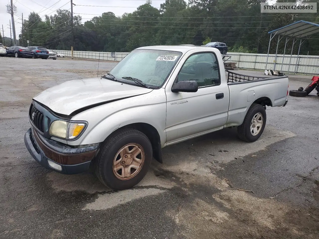 2004 Toyota Tacoma Base VIN 5TENL42NX4Z408492 фото 1