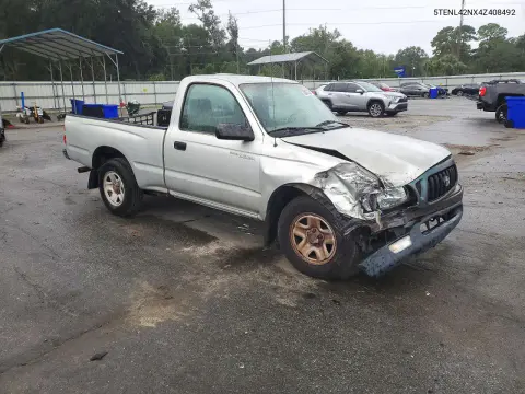 2004 Toyota Tacoma Base VIN 5TENL42NX4Z408492 фото 4