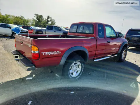 2004 Toyota Tacoma V6 VIN 5TEWN72N74Z443281 фото 3