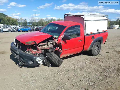 5TEPX42N06Z201030 — 2006 Toyota Tacoma, Передняя часть, фото до ремонта