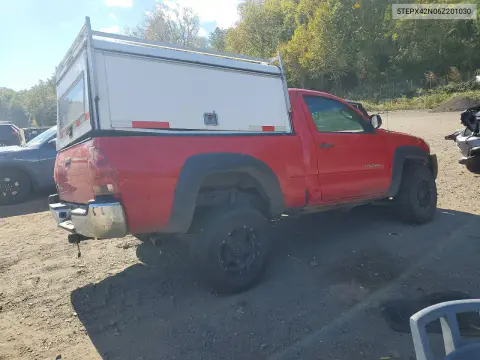 2006 Toyota Tacoma Base VIN 5TEPX42N06Z201030 фото 3