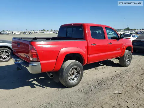 2007 Toyota Tacoma Double Cab Prerunner VIN 5TEJU62N87Z344979 фото 3