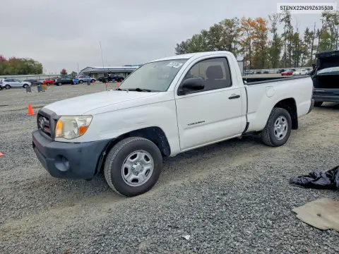 5TENX22N39Z635538 — 2009 Toyota Tacoma, Передняя часть, фото до ремонта