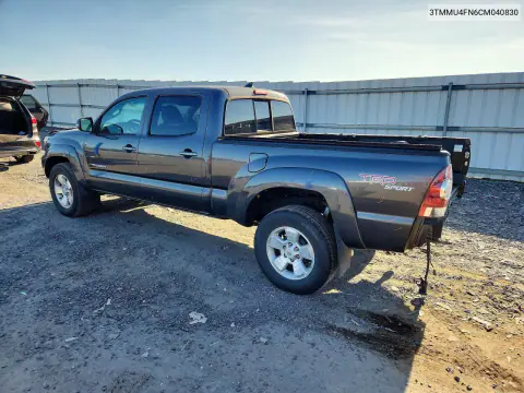 2012 Toyota Tacoma Double Cab Long Bed VIN 3TMMU4FN6CM040830 фото 2