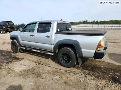 2012 Toyota Tacoma Double Cab VIN 5TFJX4GN4CX011801 фото 2