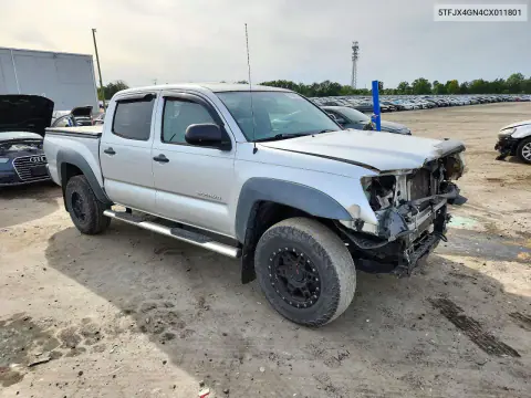 2012 Toyota Tacoma Double Cab VIN 5TFJX4GN4CX011801 фото 4