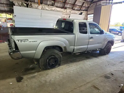 2012 Toyota Tacoma Prerunner Access Cab VIN 5TFTX4GN1CX007598 фото 3