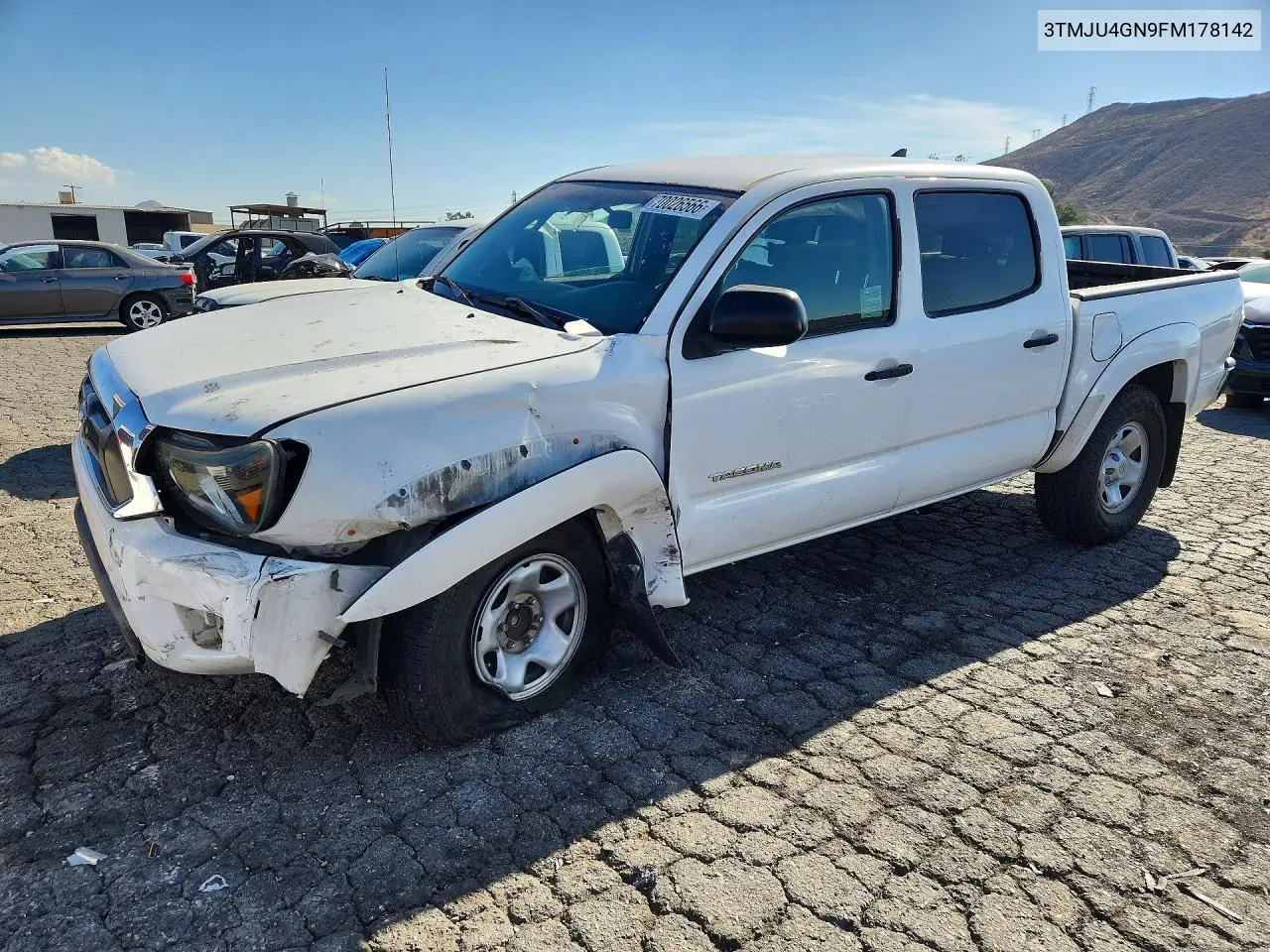 2015 Toyota Tacoma Double Cab Prerunner VIN 3TMJU4GN9FM178142 фото 1