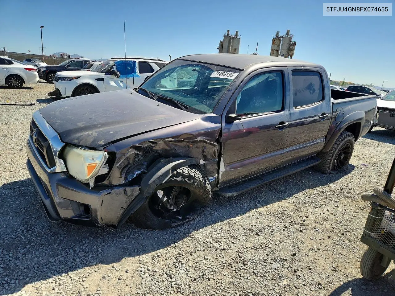 2015 Toyota Tacoma Double Cab Prerunner VIN 5TFJU4GN8FX074655 фото 1
