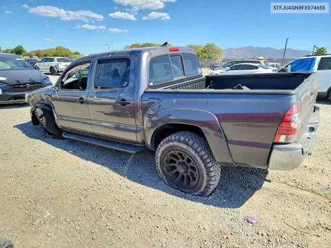 2015 Toyota Tacoma Double Cab Prerunner VIN 5TFJU4GN8FX074655 фото 2