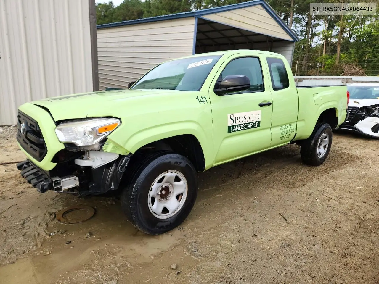 2016 Toyota Tacoma Sr VIN 5TFRX5GN4GX064433 фото 1