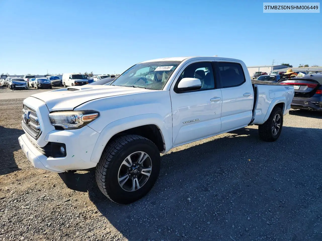 2017 Toyota Tacoma Trd Sport VIN 3TMBZ5DN5HM006449 фото 1
