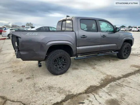 2020 Toyota Tacoma Sr VIN 5TFAX5GN8LX167944 фото 3