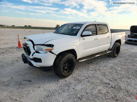 5TFAX5GN3LX166474 — 2020 Toyota Tacoma, Передняя часть, фото до ремонта