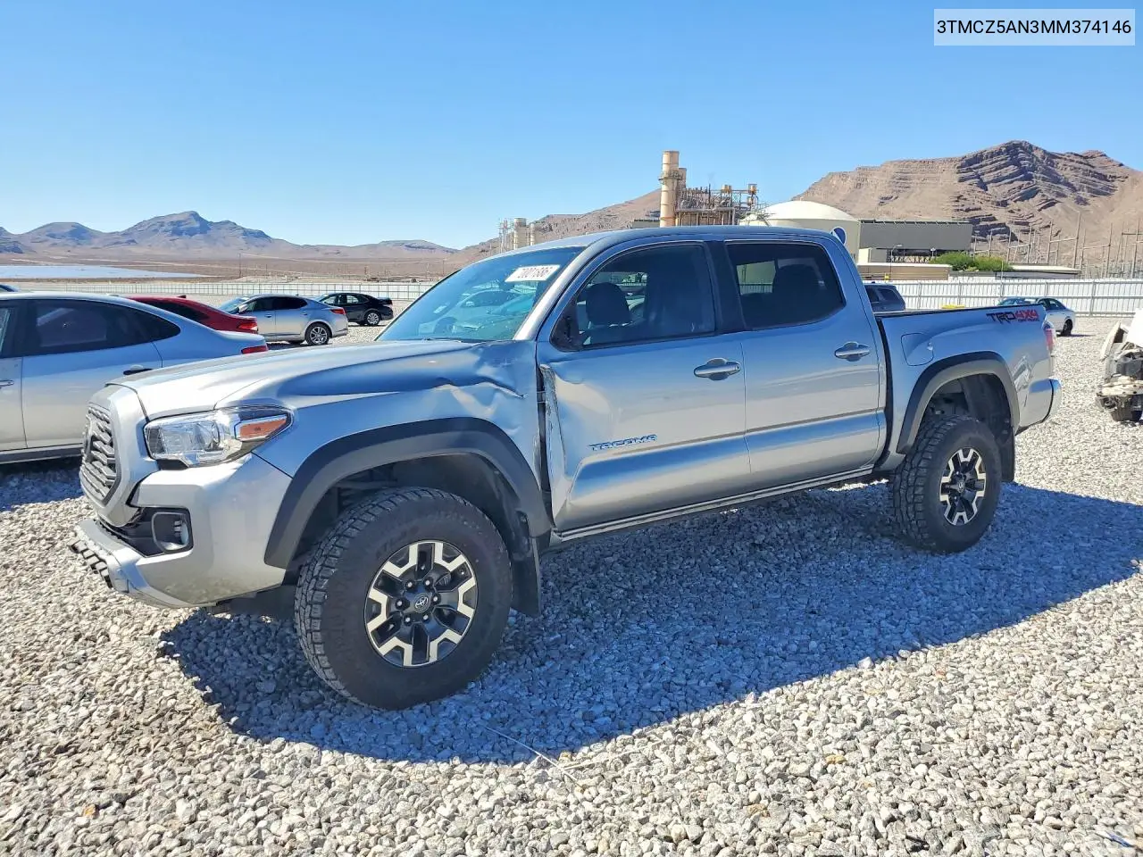 3TMCZ5AN3MM374146 Toyota Tacoma 2021 — повреждение Передняя часть, фото до ремонта