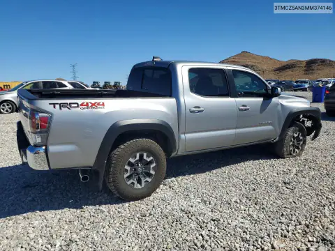 3TMCZ5AN3MM374146 — 2021 Toyota Tacoma, фото 3 с аукциона Copart 19.10.2026, Передняя часть