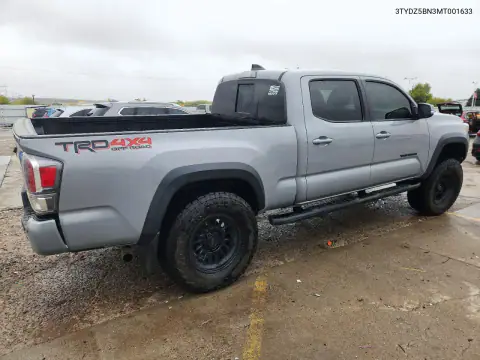 3TYDZ5BN3MT001633 — 2021 Toyota Tacoma, фото 3 с аукциона Copart, Передняя часть