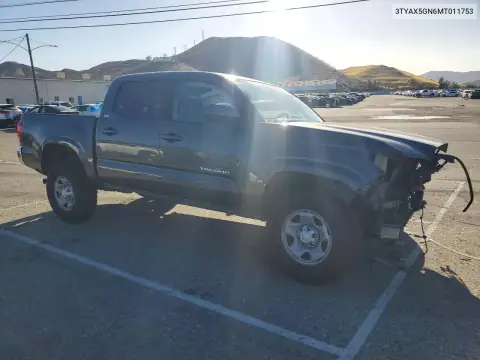 3TYAX5GN6MT011753 — 2021 Toyota Tacoma, фото 4 с аукциона Copart, Передняя часть