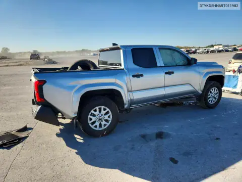 2024 Toyota Tacoma Sr VIN 3TYKD5HN6RT011982 фото 3