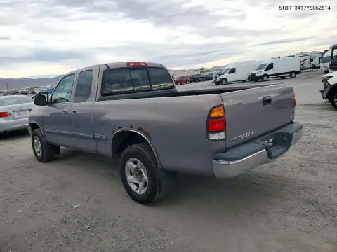 2000 Toyota Tundra Sr5 VIN 5TBRT3417YS062614 фото 2