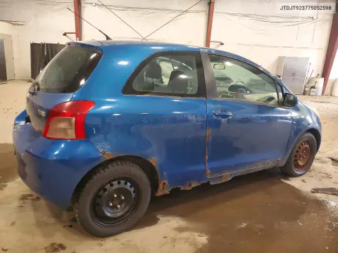 2007 Toyota Yaris Base VIN JTDJT923775052598 фото 3
