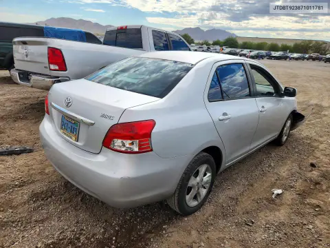 2007 Toyota Yaris Base VIN JTDBT923871011781 фото 3