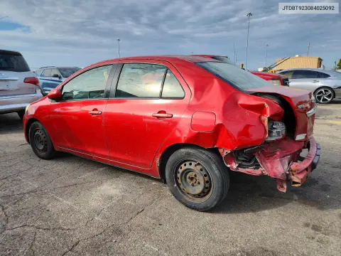 2008 Toyota Yaris Base VIN JTDBT923084025092 фото 2