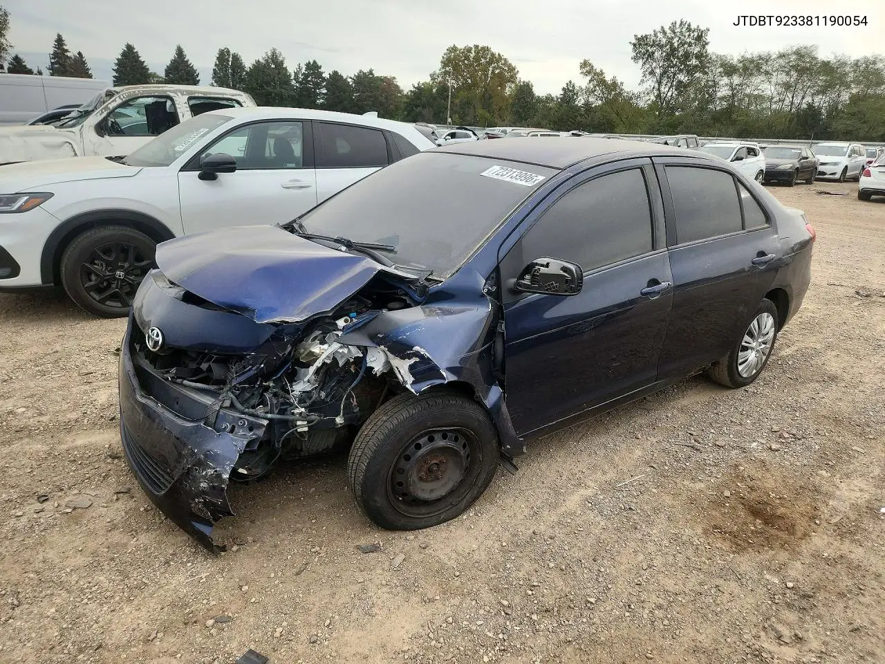 2008 Toyota Yaris Base VIN JTDBT923381190054 фото 1