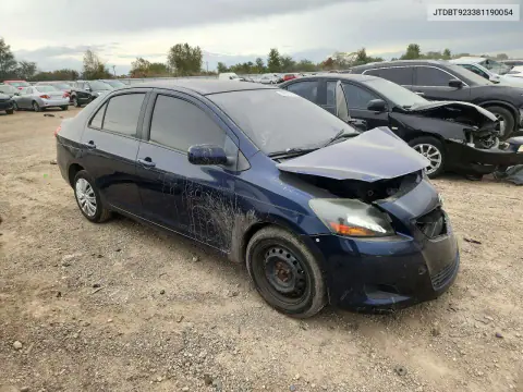 2008 Toyota Yaris Base VIN JTDBT923381190054 фото 4