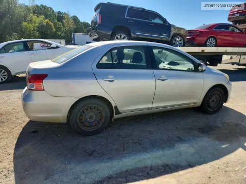 JTDBT923381262998 — 2008 Toyota Yaris, фото 3 с аукциона Copart 22.10.2026, Передняя часть