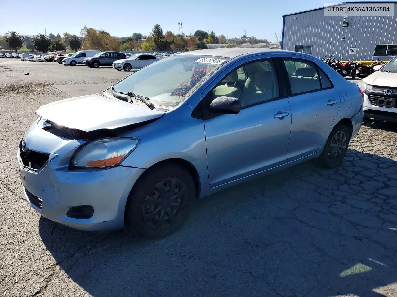 2010 Toyota Yaris Base VIN JTDBT4K36A1365504 фото 1