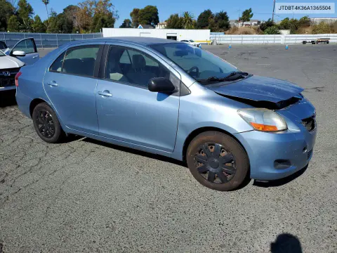 2010 Toyota Yaris Base VIN JTDBT4K36A1365504 фото 4