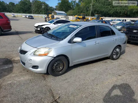 JTDBT4K35A4071588 — 2010 Toyota Yaris, Задняя часть, фото до ремонта